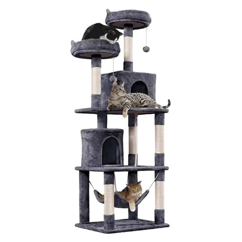 Cat Tree Furniture Extra Large with hammock & condo/perch for Maine