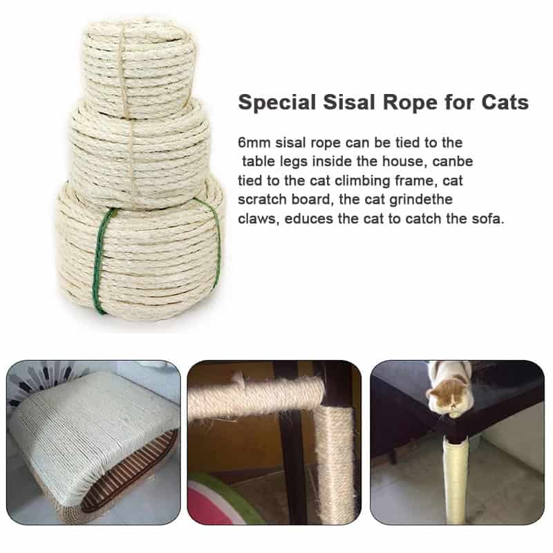 Nature Sisal Rope for Cat Tree & Scratcher Accessories Parts Mashoops Cat