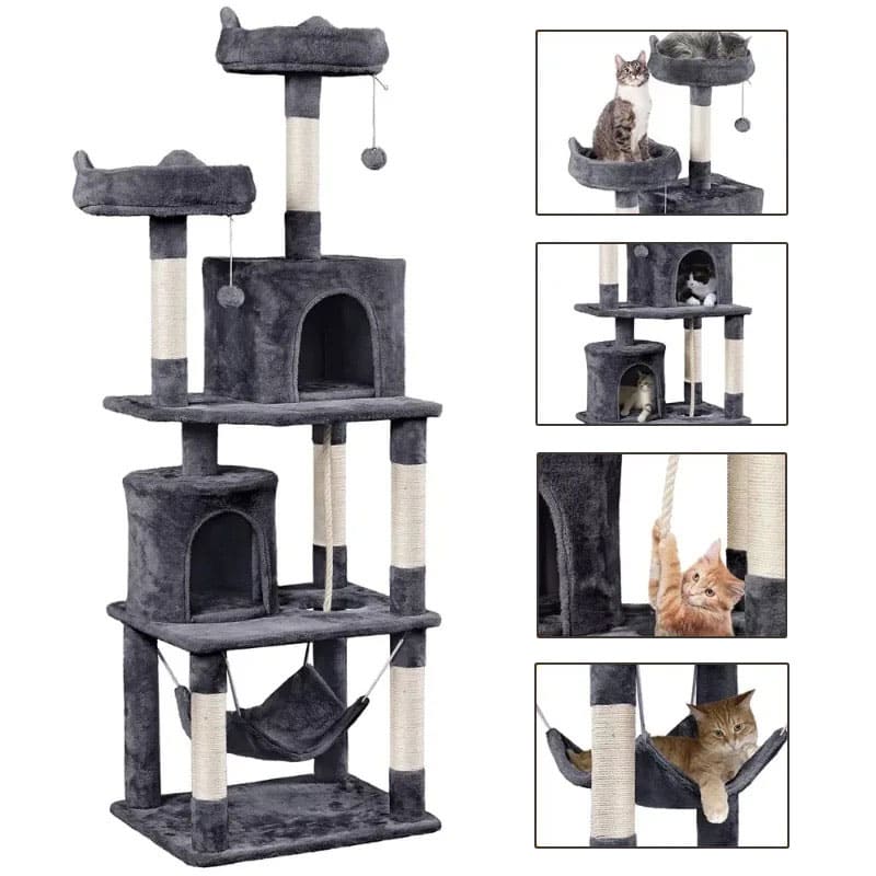 Cat Tree Furniture Extra Large with hammock & condo/perch for Maine