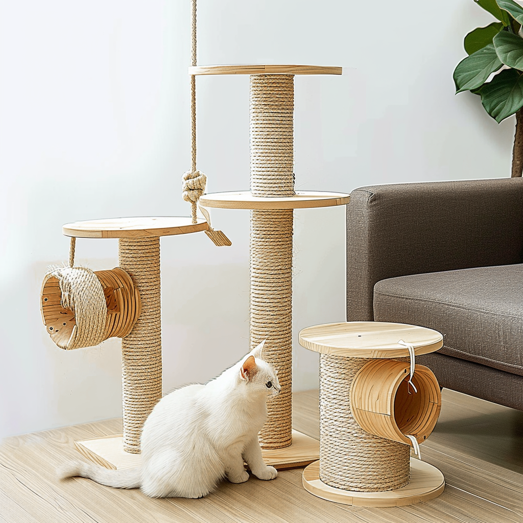 Replacement Cat Scratching Post Sisal Rope for Cat Tree and Tower