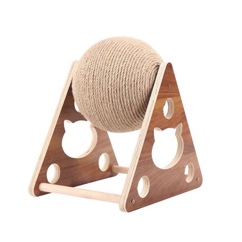 Cat Toy Wood Cat Scratching Ball Mashoops Cat